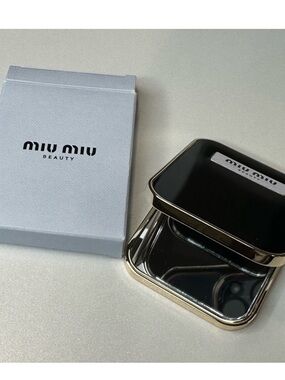 Miu Miu Black and Gold Compact Mirror — New in Box
